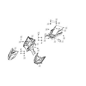 Cape parts Kymco Carry 4-stroke white