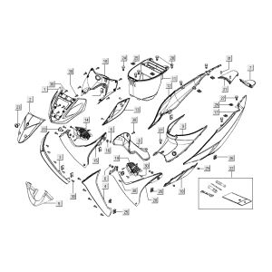 Cape parts Kymco Nexxon 4-stroke dark grey