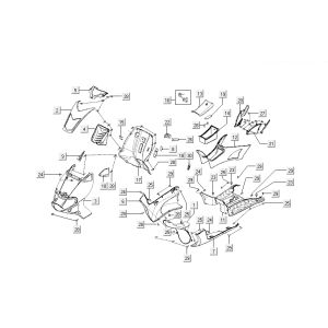Kapdelen Kymco Super9 2-stroke mm silver
