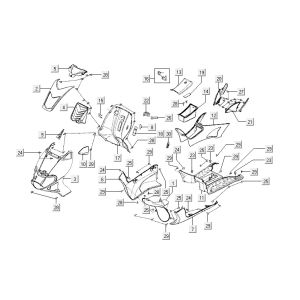 Hoods Kymco Super9 2t lc om matt black-red