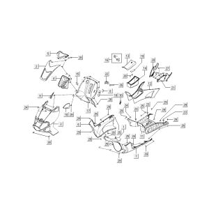 kapdelen Kymco Super9 ac o.m 2-stroke RaceBlack Yellow