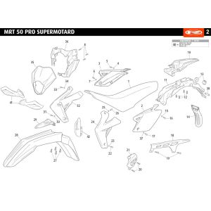 Hoods Rieju MRT SM blue glue 2010 2-stroke