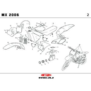 Hoods Rieju MX blue 2010 2-Stroke