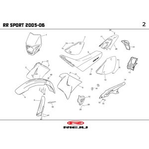 Kapdelen Rieju RR sport red 2005 2-Stroke