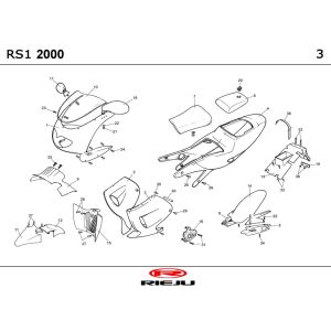 Hoods Rieju Rs1 matt grey 2002 2-Stroke