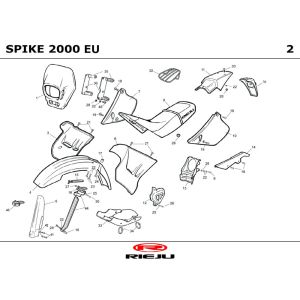 Kapdelen Rieju Spike sports orange 2002 2-stroke
