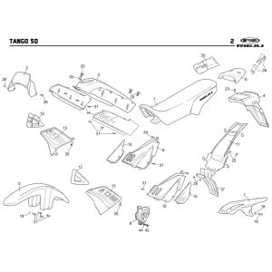 Kapdelen Rieju Tango orange 2009 2-stroke