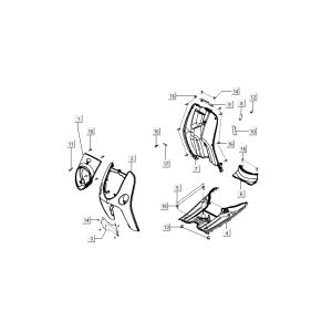 hoods front middle Kymco Sento 4-stroke Red