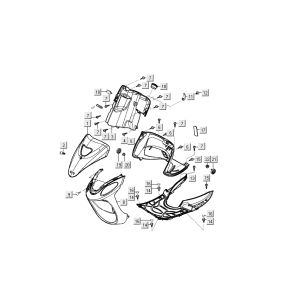 Front + middle Kymco Filly 4-stroke silver