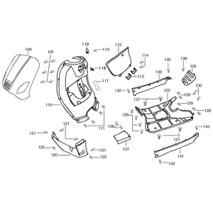 Cover parts for BTC Riva 125cc matt black