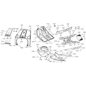 Cover parts for China Star50 red white