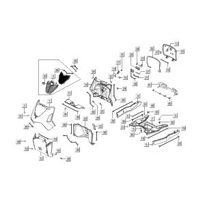 Cap parts for Kymco People S 4-stroke Matt grey