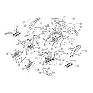 Hoods behind Kymco MXU 500