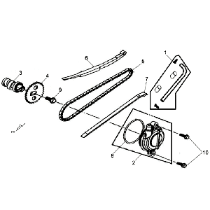 Chain Tensioner Chain Guide Sym Allo (WH871) champagne