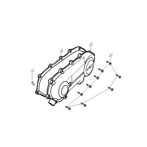 Kickstarter hood Kymco Super9 ac om matt black silver-partsproduct-kickstarterkap-kymco-super9-ac-o-m-matzwart-zilver