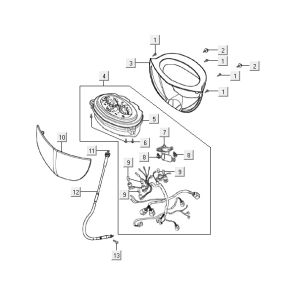 Speedometer Kymco Super9 2t lc om matt black-red