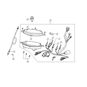 Speedometer Kymco Vitality 4t ac diamond-black