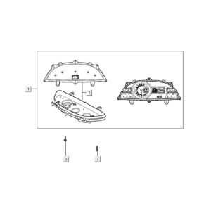 Speedometer Kymco Xciting 400i Yellow