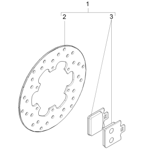 Vespa GTS 125 4T E5 ABS 2021 brake kit (EMEA)