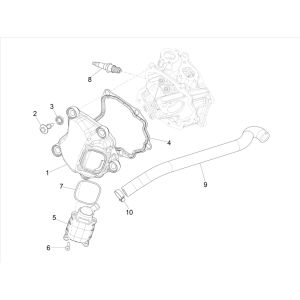 Vespa GTS 300 HPE 4T 4V IE ABS E4 2019 valve cover (EMEA)