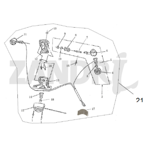 Blinker rear BTC Grande Retro white black