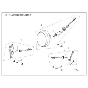 Indicator light/headlamp Agm Vx50 plus
