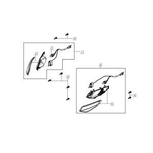 Indicator light Kymco Agility 16'+ 4t matt metalic blue