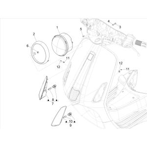 Turn signals - Vespa Elettrica Headlight 2018-2019