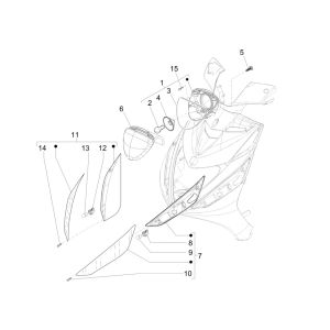 Turn signals - Piaggo Zip 4-stroke headlight (euro5 injection IGET)