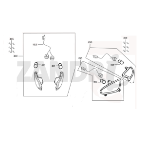 Indicator lights Eagle-Wing Napoli matt dark blue