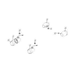 Indicator lights Kymco Agility 10' 4-stroke sporty orange