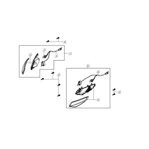 Indicator light Kymco Agility 16'+ 4-stroke injection euro4 matt grey