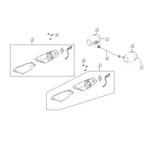 Indicators Kymco Agility Fat 12' 4-stroke blue