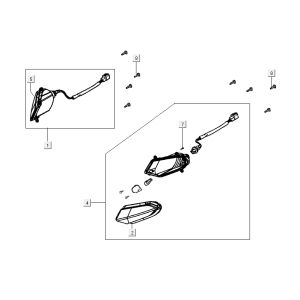 Indicator lights Kymco City 16' 4-stroke dark grey
