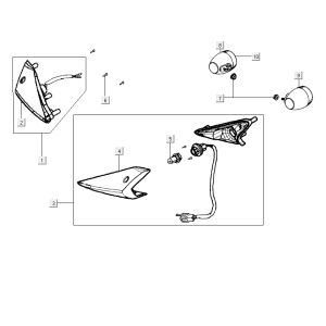 Turn signal lights Kymco Delivery 4-stroke black