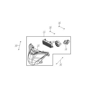 Headlight Kymco People S 50i E4 Matt Brown