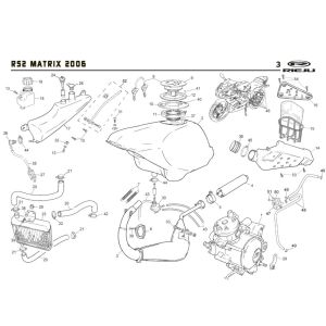 Cooling- Fuel Tank- Exhaust Rieju Rs2 pro green 2009 2-stroke