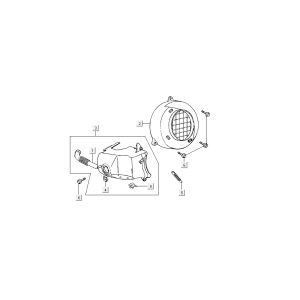 cooling caps Kymco Dink LC 2-stroke silver