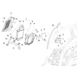 Piaggio Medley 125 ABS E5 2021-2022 cooling system (EMEA)