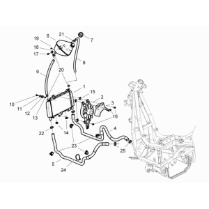 Cooling System Piaggio Beverly 350 E3 Sport Touring 2013-2014