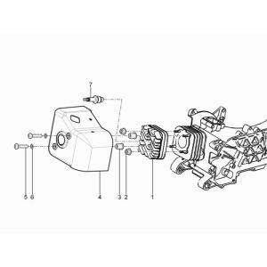 Cylinder head spark plug Vespa Sprint 2-stroke