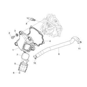 Head cover Vespa GTS 300 ie 2008-2016 (with and without ABS)