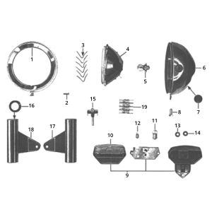 Zundapp GTS 50 517-40L5 front and rear light