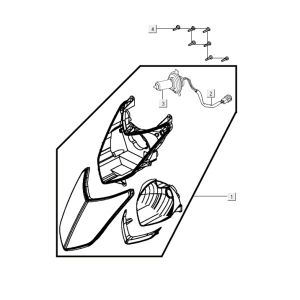 headlight AGILITY 16+ 4T 200i Matte Metallic Light Blue