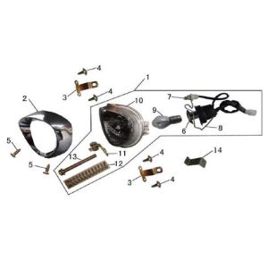 Headlight AGM LX black