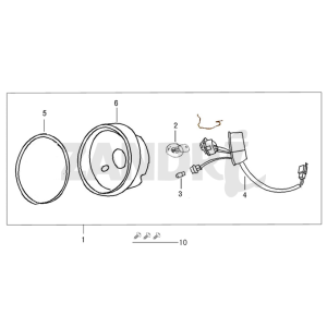 Headlight Eagle-Wing Napoli brown