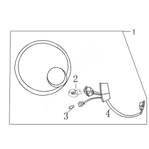 Headlight Benzhou YY50QT-45A smokey