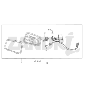 Headlight BTC Riva Sport dark blue