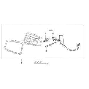 Headlight China Classic S dark blue