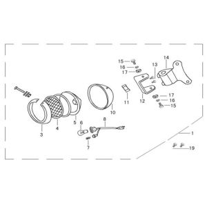 Headlight China Joy black